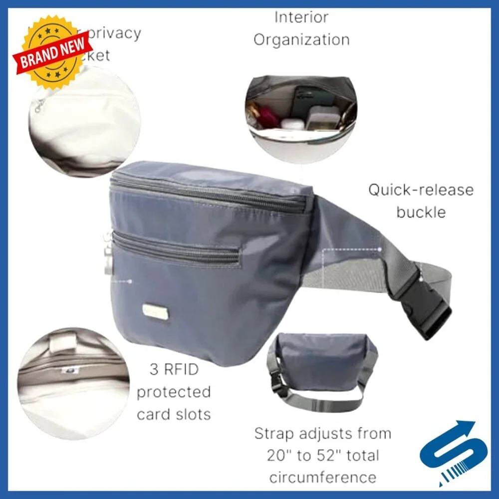 Lightweight Fanny Pack Crossbody Bag with RFID Protection Adjustable Strap